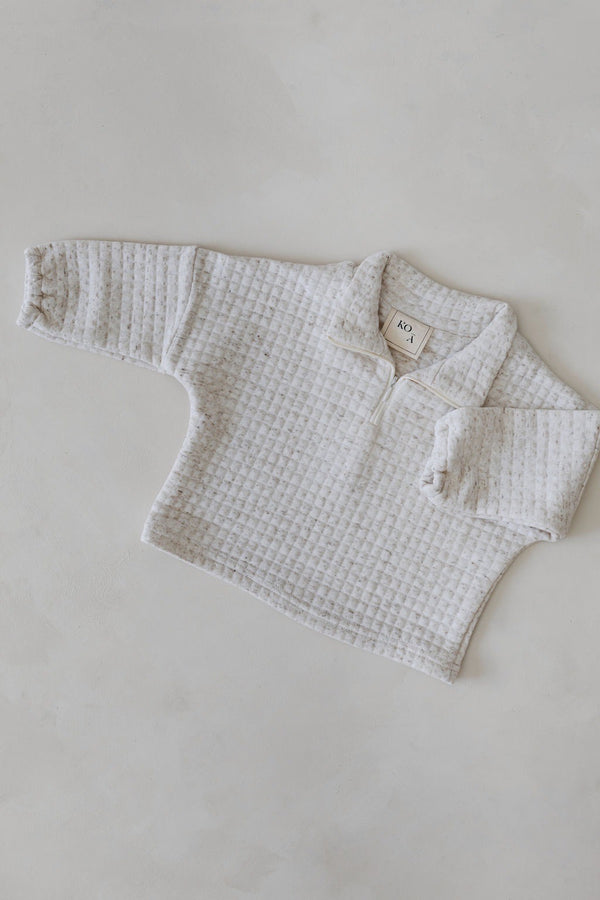 Quilt Pullover - Speckled Oat