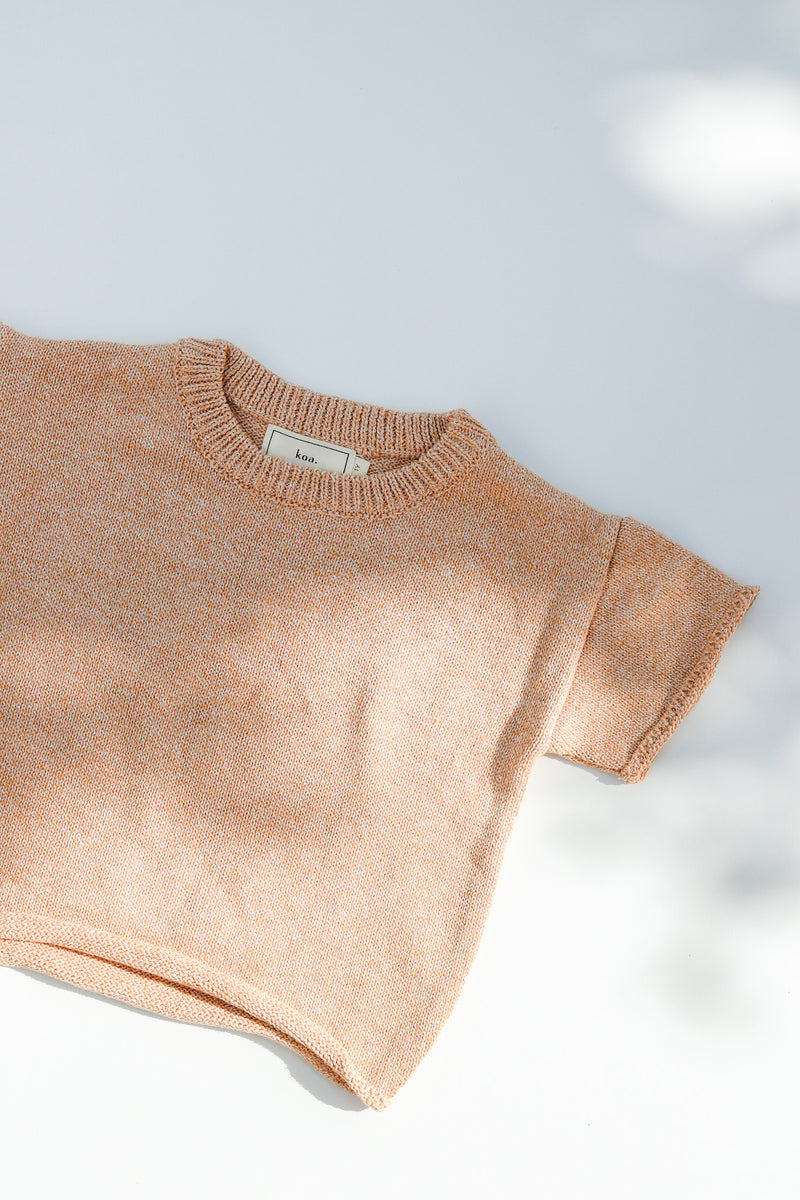 PARADISE TEE - CINNAMON (cropped)